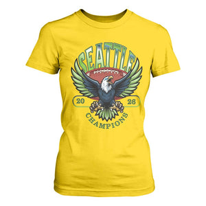 Seattle Champions Fan Pride T Shirt For Women Gift For Football Lovers TS12 Daisy Print Your Wear