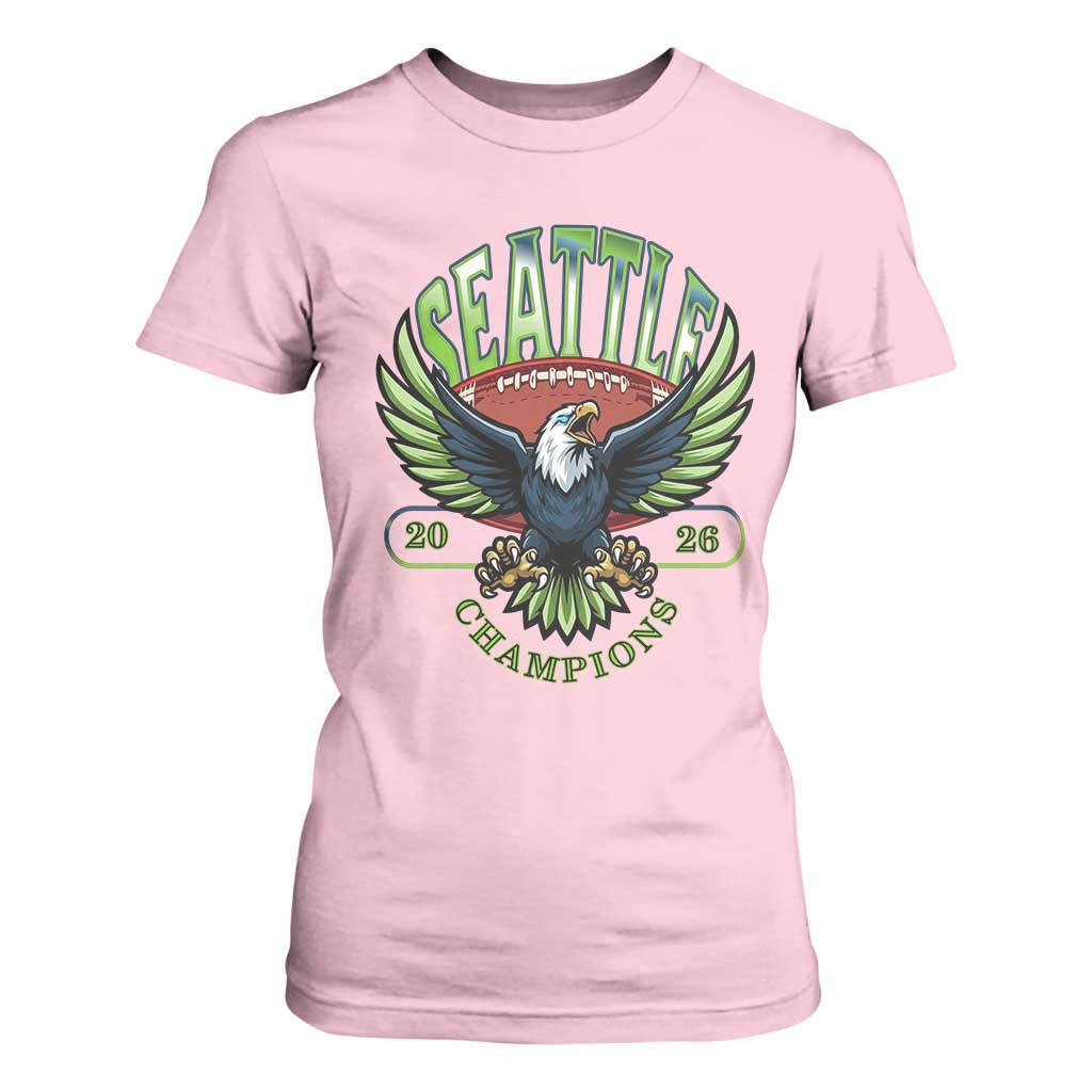 Seattle Champions Fan Pride T Shirt For Women Gift For Football Lovers TS12 Light Pink Print Your Wear