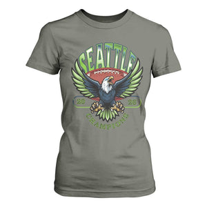 Seattle Champions Fan Pride T Shirt For Women Gift For Football Lovers TS12 Military Green Print Your Wear