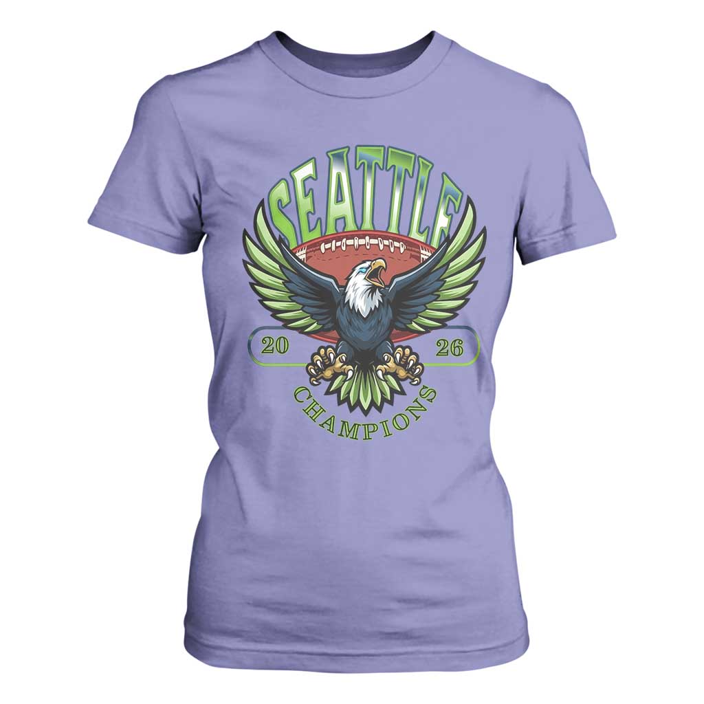 Seattle Champions Fan Pride T Shirt For Women Gift For Football Lovers TS12 Violet Print Your Wear