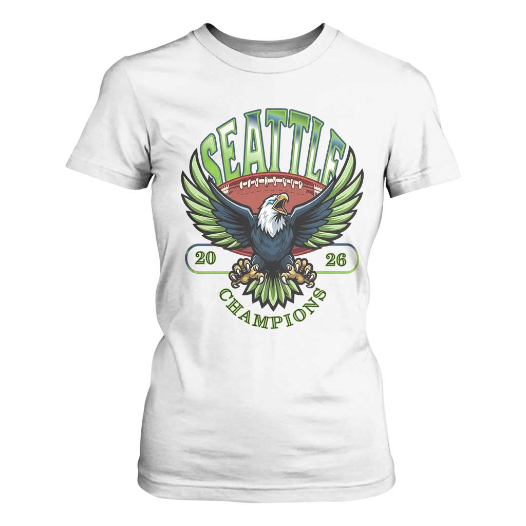 Seattle Champions Fan Pride T Shirt For Women Gift For Football Lovers TS12 White Print Your Wear