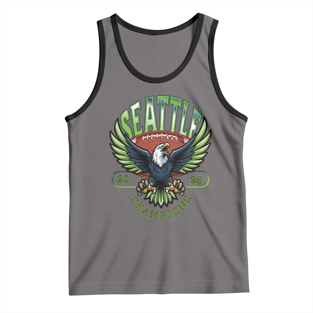 Seattle Champions Fan Pride Tank Top Gift For Football Lovers TS12 Deep Heather Black Print Your Wear