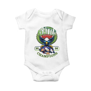 Funny Champion Seattle Dominates New England Baby Onesie 12s Fan Pride TS12 White Print Your Wear