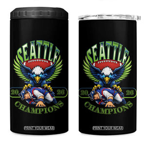 Funny Champion Seattle Dominates New England 4 in 1 Can Cooler Tumbler 12s Fan Pride TS12 One Size: 16 oz Black Print Your Wear