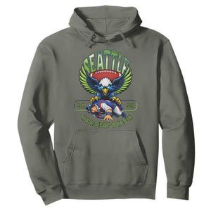 Funny Champion Seattle Dominates New England Hoodie 12s Fan Pride TS12 Military Green Print Your Wear