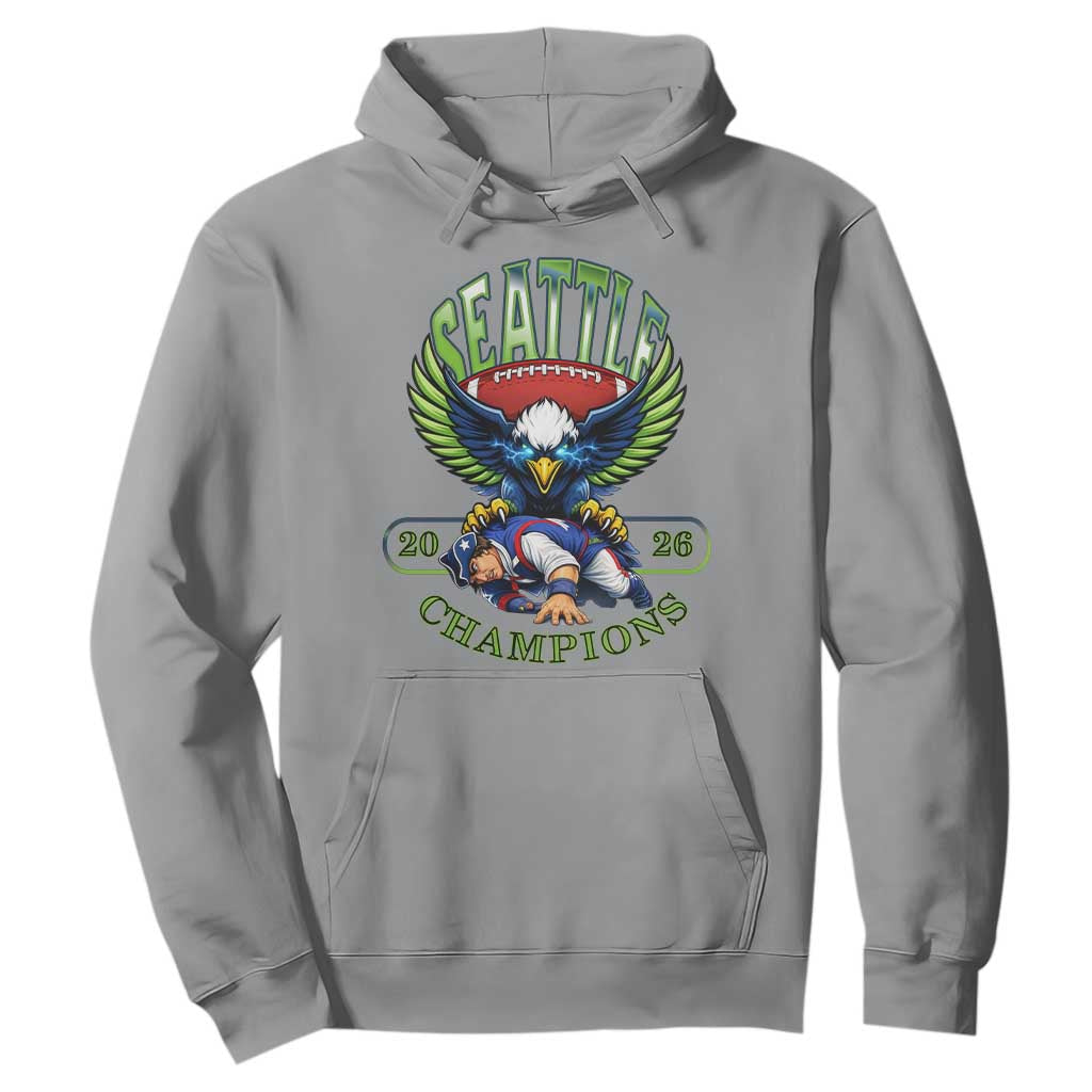 Funny Champion Seattle Dominates New England Hoodie 12s Fan Pride TS12 Sport Gray Print Your Wear