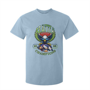 Funny Champion Seattle Dominates New England T Shirt For Kid 12s Fan Pride TS12 Light Blue Print Your Wear