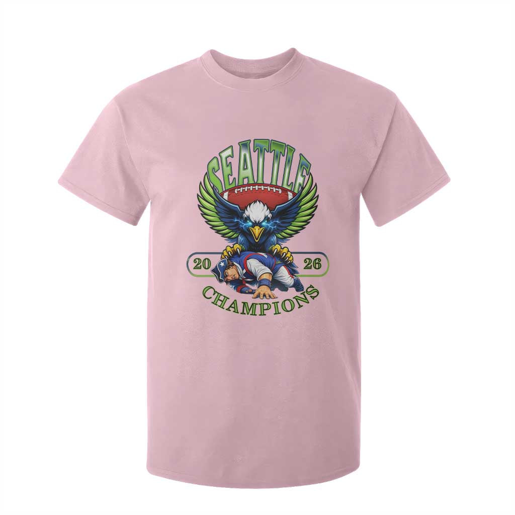 Funny Champion Seattle Dominates New England T Shirt For Kid 12s Fan Pride TS12 Light Pink Print Your Wear