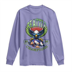 Funny Champion Seattle Dominates New England Long Sleeve Shirt 12s Fan Pride TS12 Violet Print Your Wear