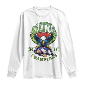 Funny Champion Seattle Dominates New England Long Sleeve Shirt 12s Fan Pride TS12 White Print Your Wear