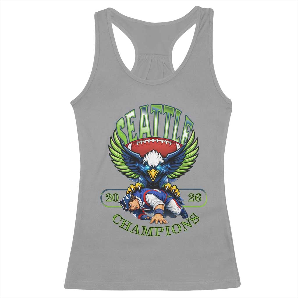 Funny Champion Seattle Dominates New England Racerback Tank Top 12s Fan Pride TS12 Sport Gray Print Your Wear