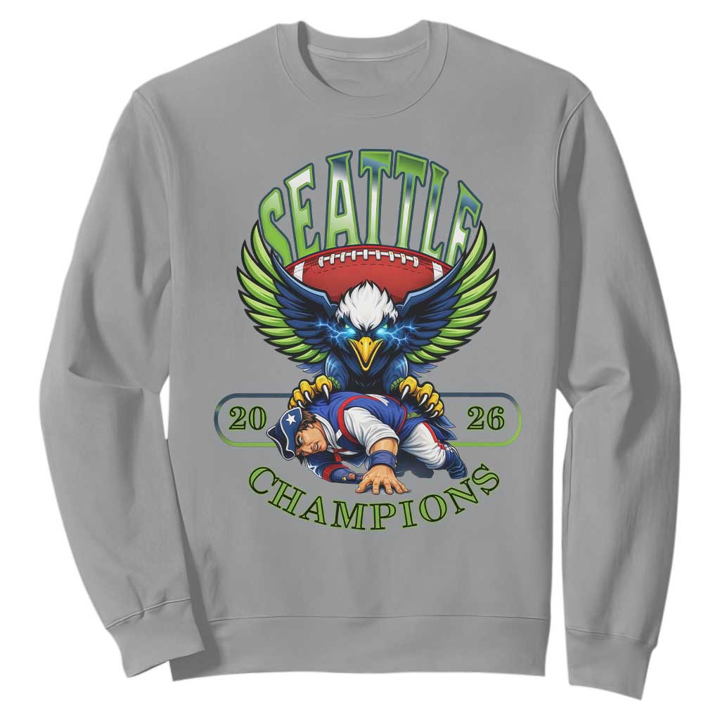 Funny Champion Seattle Dominates New England Sweatshirt 12s Fan Pride TS12 Sport Gray Print Your Wear