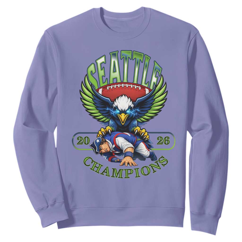 Funny Champion Seattle Dominates New England Sweatshirt 12s Fan Pride TS12 Violet Print Your Wear