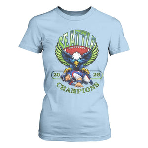 Funny Champion Seattle Dominates New England T Shirt For Women 12s Fan Pride TS12 Light Blue Print Your Wear
