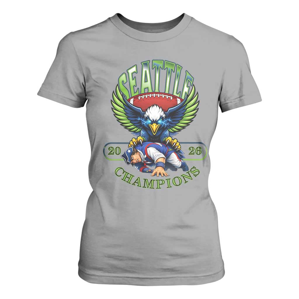 Funny Champion Seattle Dominates New England T Shirt For Women 12s Fan Pride TS12 Sport Gray Print Your Wear