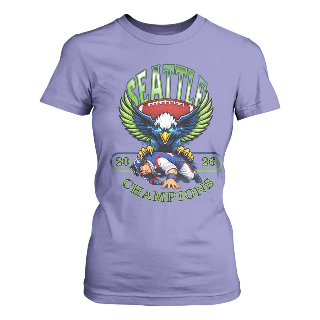 Funny Champion Seattle Dominates New England T Shirt For Women 12s Fan Pride TS12 Violet Print Your Wear