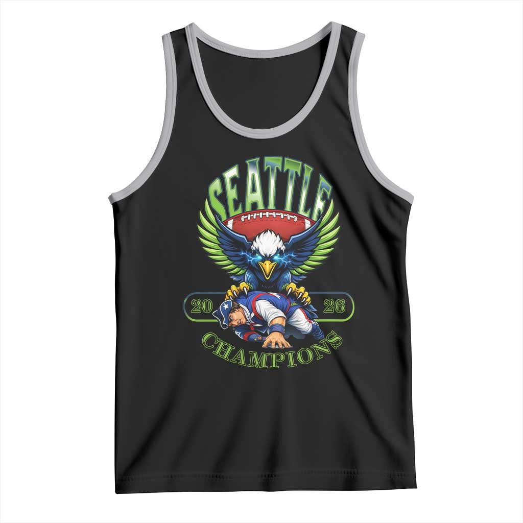 Funny Champion Seattle Dominates New England Tank Top 12s Fan Pride TS12 Black Athletic Heather Print Your Wear