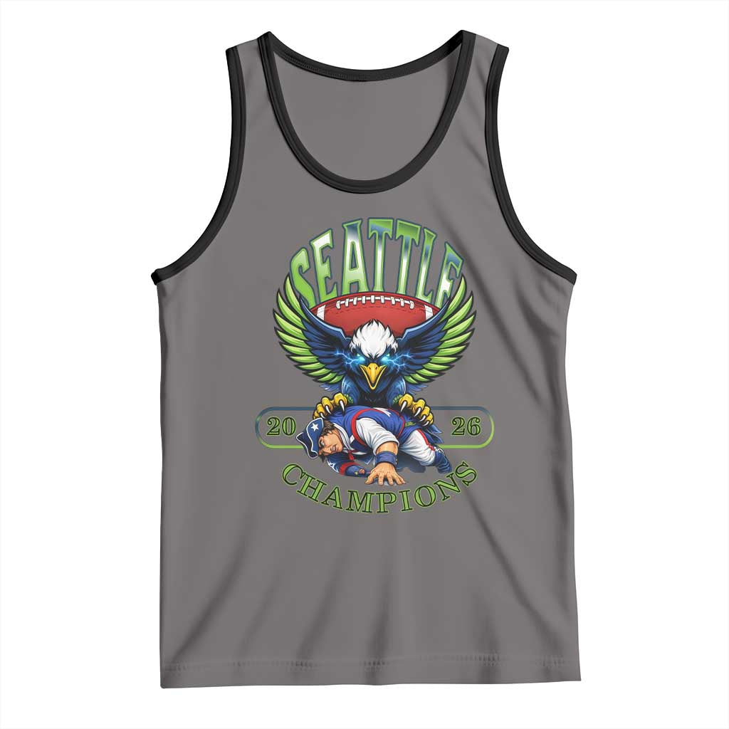 Funny Champion Seattle Dominates New England Tank Top 12s Fan Pride TS12 Deep Heather Black Print Your Wear