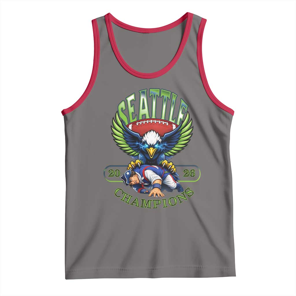 Funny Champion Seattle Dominates New England Tank Top 12s Fan Pride TS12 Deep Heather Red Print Your Wear