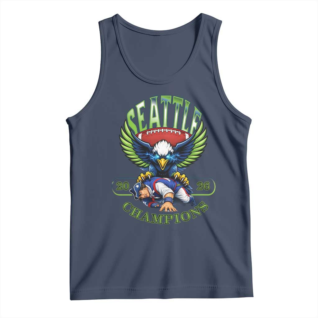 Funny Champion Seattle Dominates New England Tank Top 12s Fan Pride TS12 Navy Print Your Wear