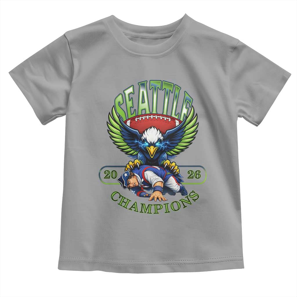 Funny Champion Seattle Dominates New England Toddler T Shirt 12s Fan Pride TS12 Sport Gray Print Your Wear