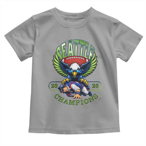 Funny Champion Seattle Dominates New England Toddler T Shirt 12s Fan Pride TS12 Sport Gray Print Your Wear