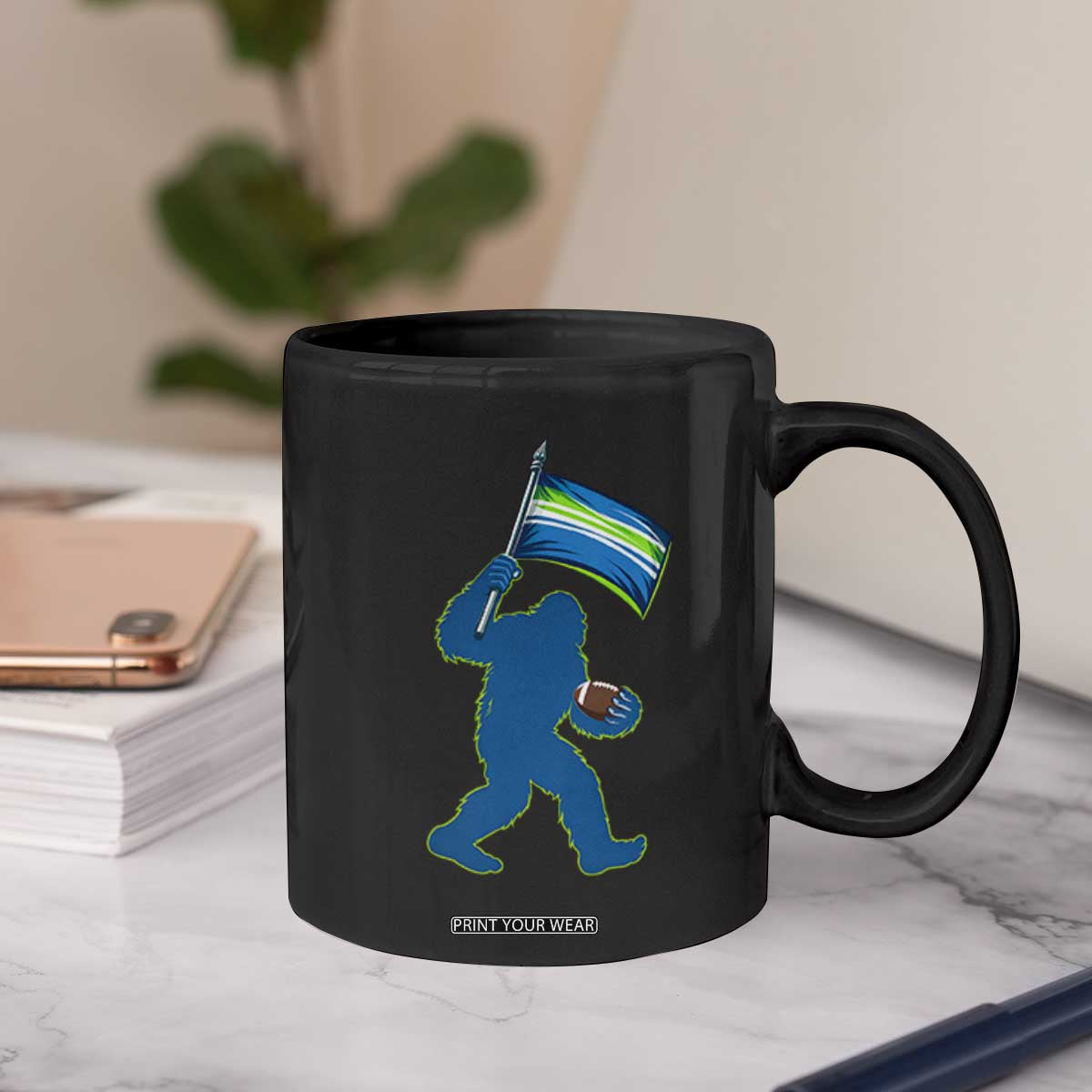 Bigfoot Seattle Sports Fan Coffee Mug Sasquatch 12s Pride Gift TS12 Print Your Wear