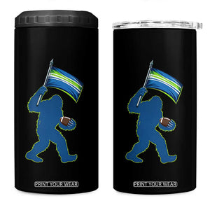 Bigfoot Seattle Sports Fan 4 in 1 Can Cooler Tumbler Sasquatch 12s Pride Gift TS12 One Size: 16 oz Black Print Your Wear