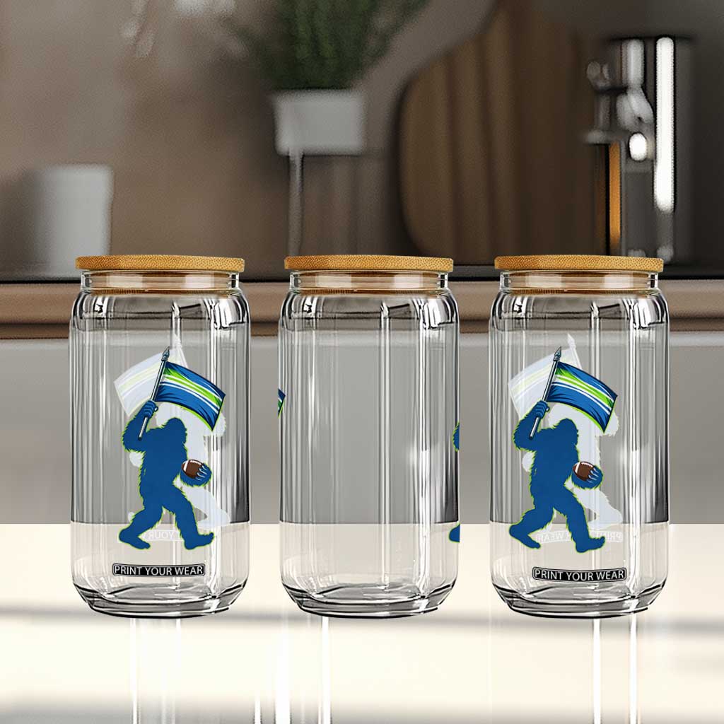 Bigfoot Seattle Sports Fan Glass Can Sasquatch 12s Pride Gift TS12 Print Your Wear