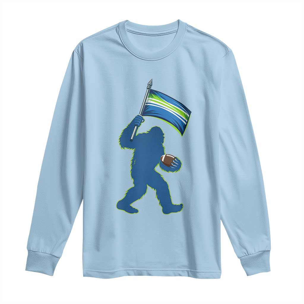 Bigfoot Seattle Sports Fan Long Sleeve Shirt Sasquatch 12s Pride Gift TS12 Light Blue Print Your Wear