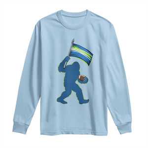 Bigfoot Seattle Sports Fan Long Sleeve Shirt Sasquatch 12s Pride Gift TS12 Light Blue Print Your Wear