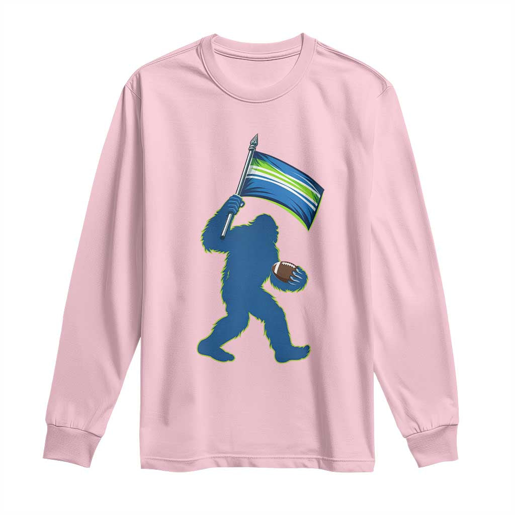 Bigfoot Seattle Sports Fan Long Sleeve Shirt Sasquatch 12s Pride Gift TS12 Light Pink Print Your Wear