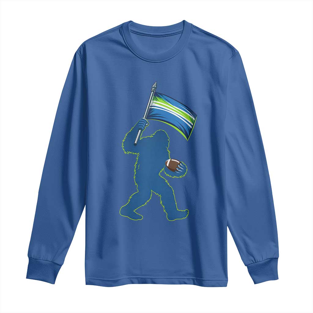 Bigfoot Seattle Sports Fan Long Sleeve Shirt Sasquatch 12s Pride Gift TS12 Royal Blue Print Your Wear