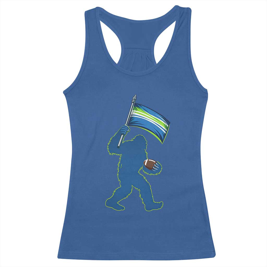Bigfoot Seattle Sports Fan Racerback Tank Top Sasquatch 12s Pride Gift TS12 Royal Blue Print Your Wear
