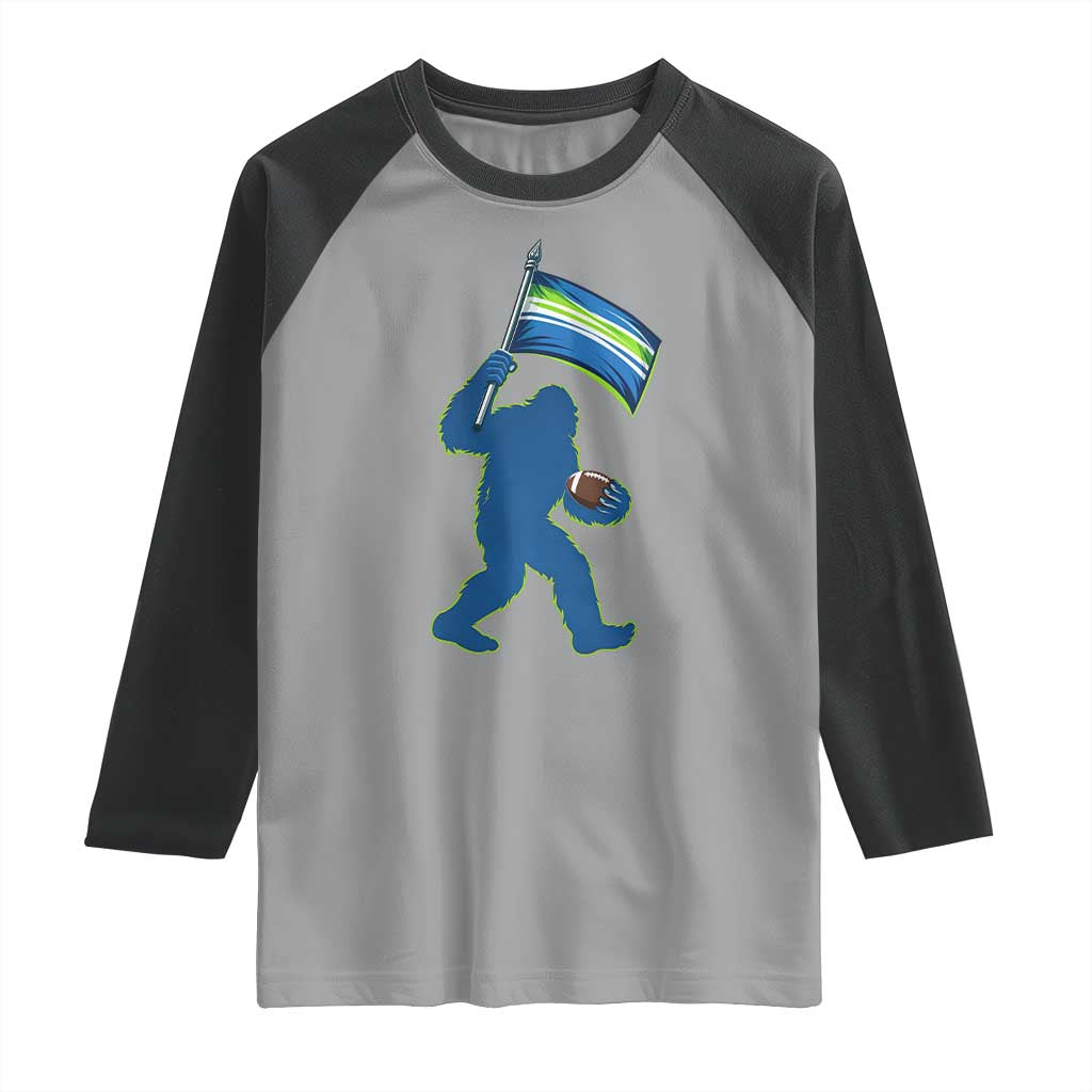 Bigfoot Seattle Sports Fan Raglan Shirt Sasquatch 12s Pride Gift TS12 Sport Gray Black Print Your Wear