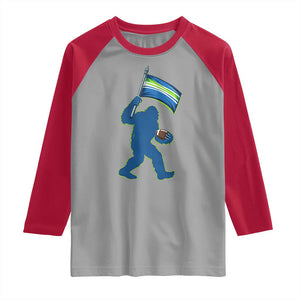 Bigfoot Seattle Sports Fan Raglan Shirt Sasquatch 12s Pride Gift TS12 Sport Gray Red Print Your Wear