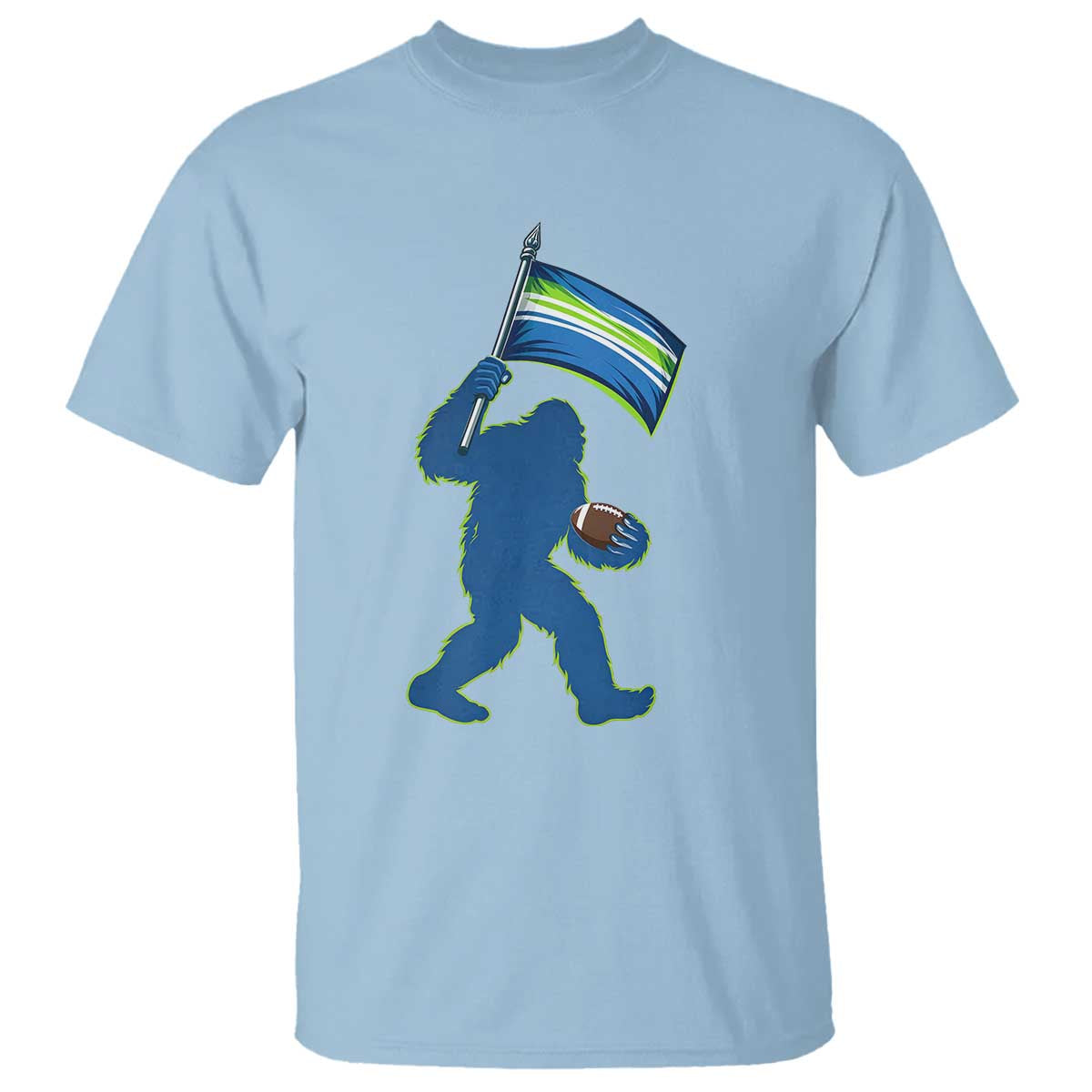Bigfoot Seattle Sports Fan T Shirt Sasquatch 12s Pride Gift TS12 Light Blue Print Your Wear