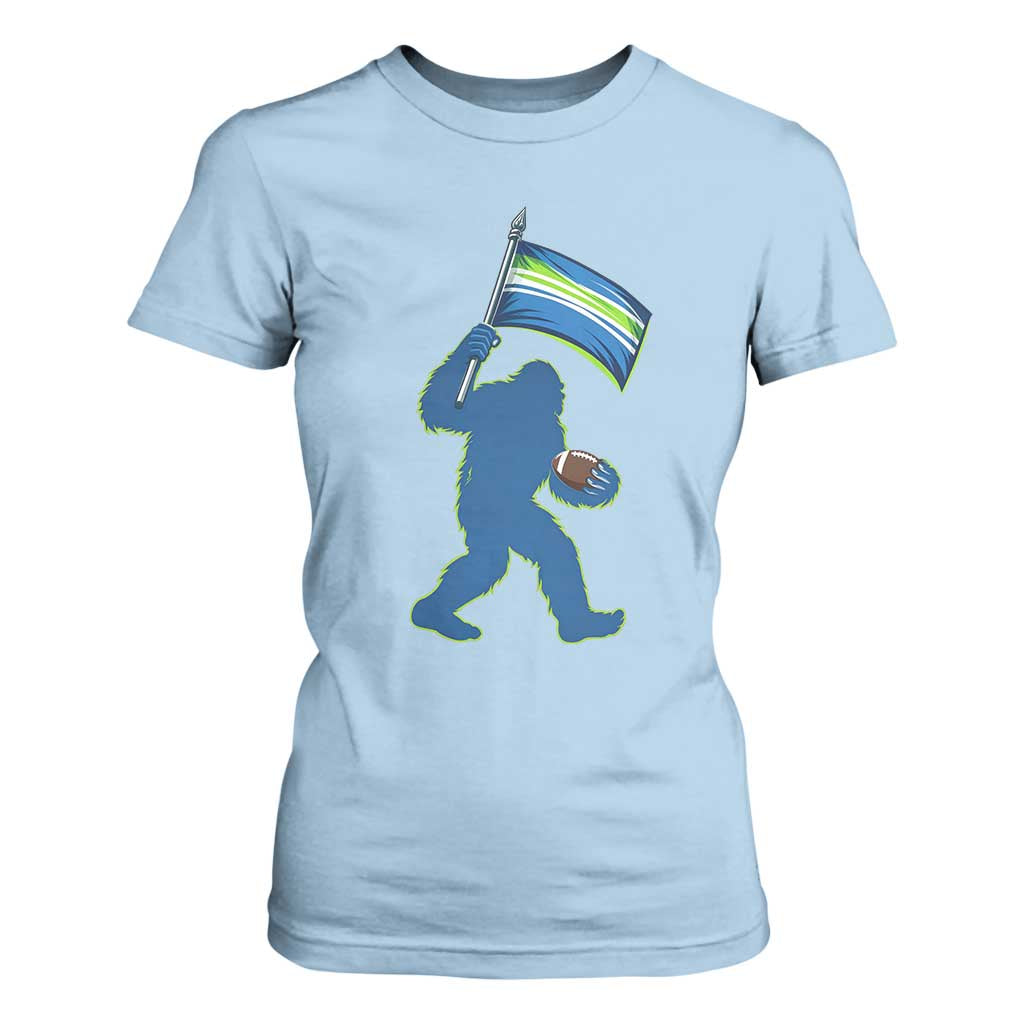 Bigfoot Seattle Sports Fan T Shirt For Women Sasquatch 12s Pride Gift TS12 Light Blue Print Your Wear
