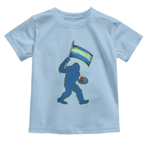 Bigfoot Seattle Sports Fan Toddler T Shirt Sasquatch 12s Pride Gift TS12 Light Blue Print Your Wear