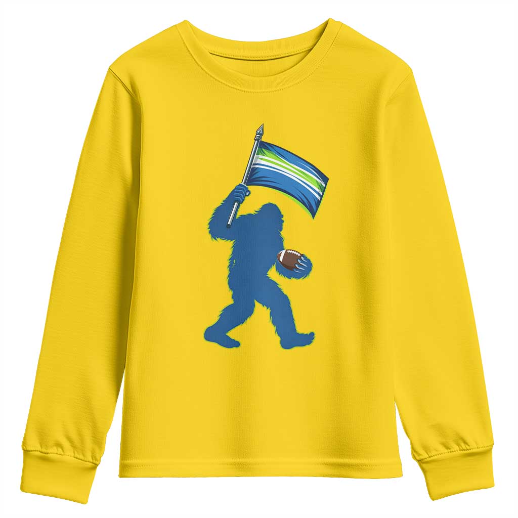 Bigfoot Seattle Sports Fan Youth Sweatshirt Sasquatch 12s Pride Gift TS12 Daisy Print Your Wear