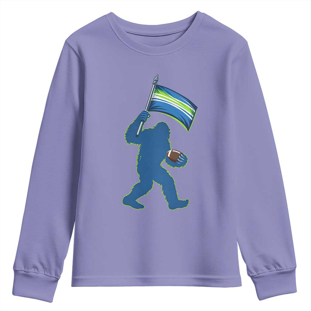 Bigfoot Seattle Sports Fan Youth Sweatshirt Sasquatch 12s Pride Gift TS12 Violet Print Your Wear
