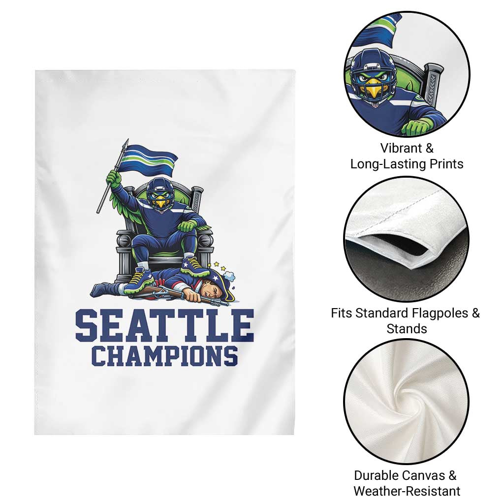 Funny Seattle Clobbers New England Garden Flag Football Game Day TS12 Print Your Wear