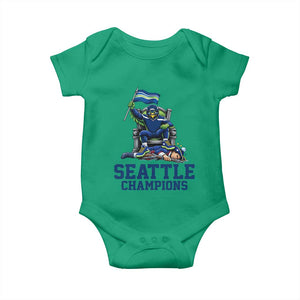 Funny Seattle Clobbers New England Baby Onesie Football Game Day TS12 Irish Green Print Your Wear