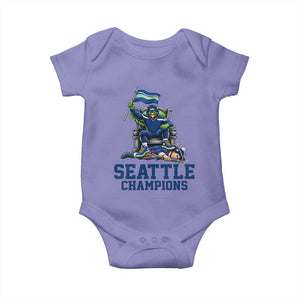 Funny Seattle Clobbers New England Baby Onesie Football Game Day TS12 Violet Print Your Wear