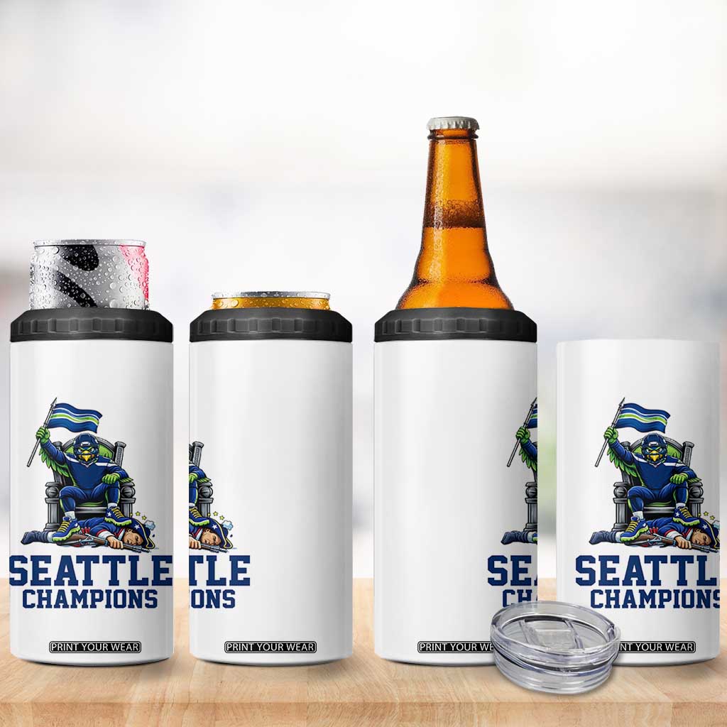 Funny Seattle Clobbers New England 4 in 1 Can Cooler Tumbler Football Game Day TS12 Print Your Wear