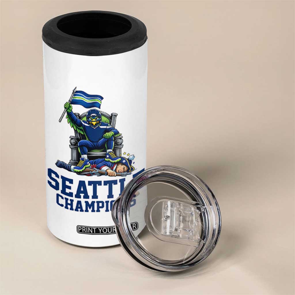 Funny Seattle Clobbers New England 4 in 1 Can Cooler Tumbler Football Game Day TS12 Print Your Wear