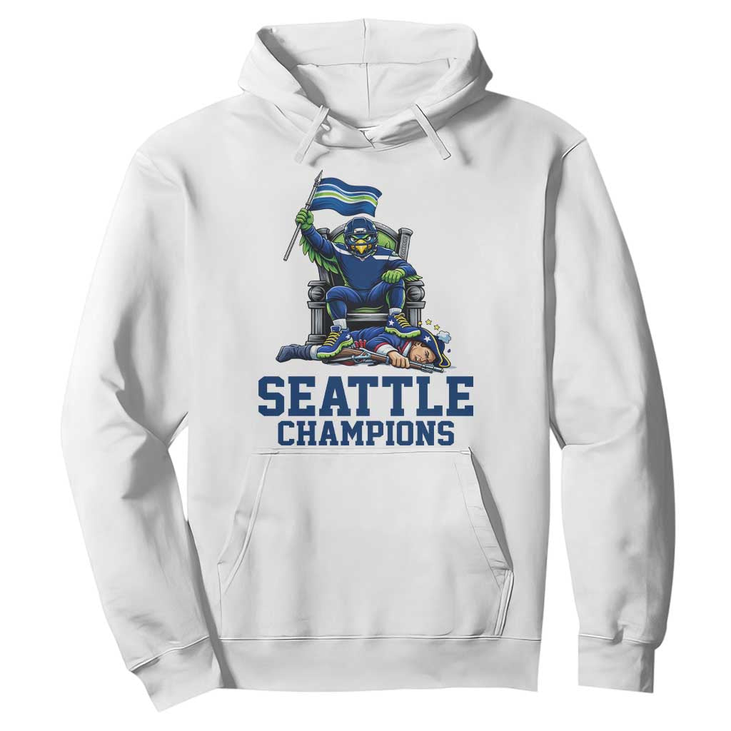 Funny Seattle Clobbers New England Hoodie Football Game Day TS12 White Print Your Wear