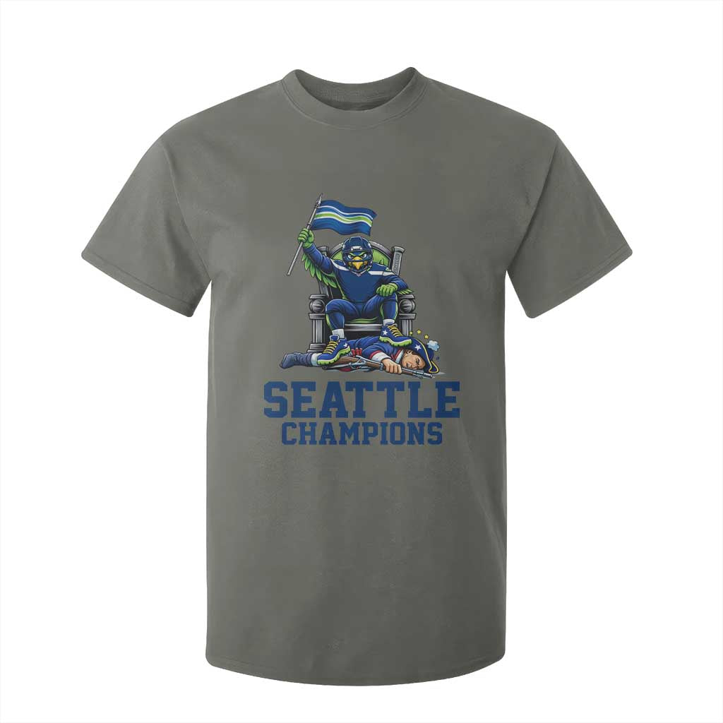 Funny Seattle Clobbers New England T Shirt For Kid Football Game Day TS12 Military Green Print Your Wear