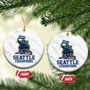 Funny Seattle Clobbers New England Ceramic Ornament Football Game Day TS12 1pc White Marble Print Your Wear