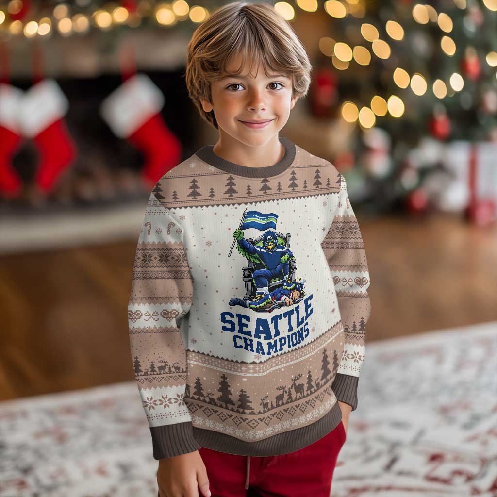 Funny Seattle Clobbers New England Ugly Christmas Sweater Football Game Day TS12 Mocha Mousse Print Your Wear